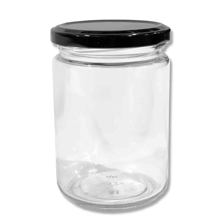 Honey Round Clear Glass Jar - 380ml (105 Pack) - Processing collection by Buzzbee Beekeeping Supplies