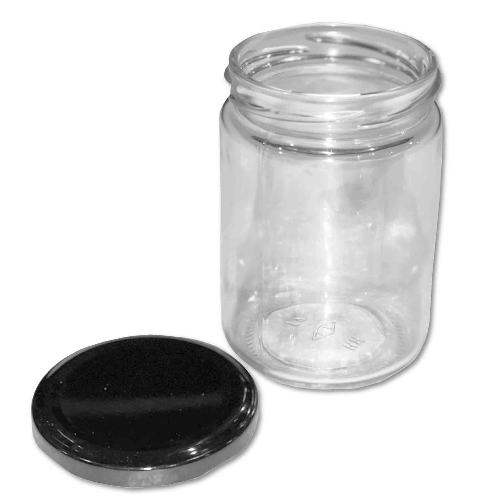 Honey Round Clear Glass Jar - 380ml (105 Pack) - Processing collection by Buzzbee Beekeeping Supplies