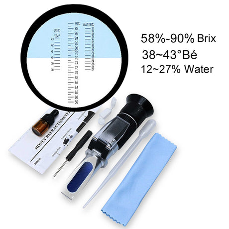 Honey Refractometer for Measuring Water Content in Honey - Processing collection by Buzzbee Beekeeping Supplies