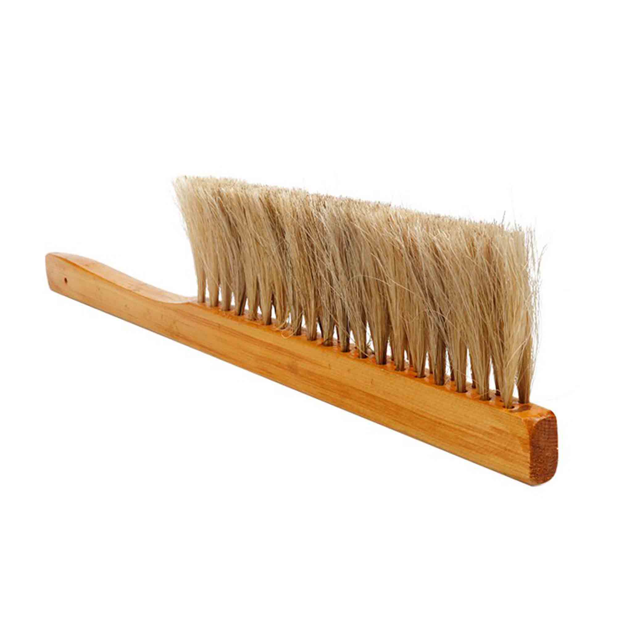 Bee Brush with Triple Bristle and Straight Wooden Handle - Tools collection by Buzzbee Beekeeping Supplies