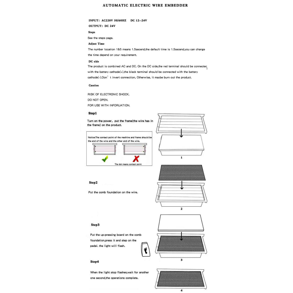 Elektrische Embedder, Professionele Elektrische Embedder voor Bijenkorf Frames met 100-240V, Hoogwaardig Materiaal voor Imker Bijenteelt Gereedschap Elektrische Embedder, Professionele Elektrische Embedder voor Bijenkorf Frames met 100-240V, Hoogwaardig Materiaal voor Imker Bijenteelt Gereedschap